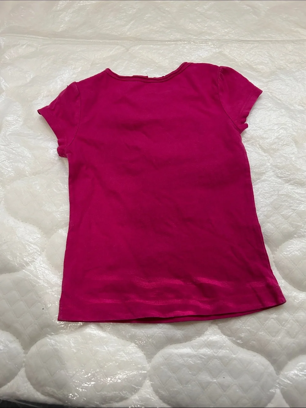 Girls' Sequin Stripe Short Sleeve Tee - Fuchsia